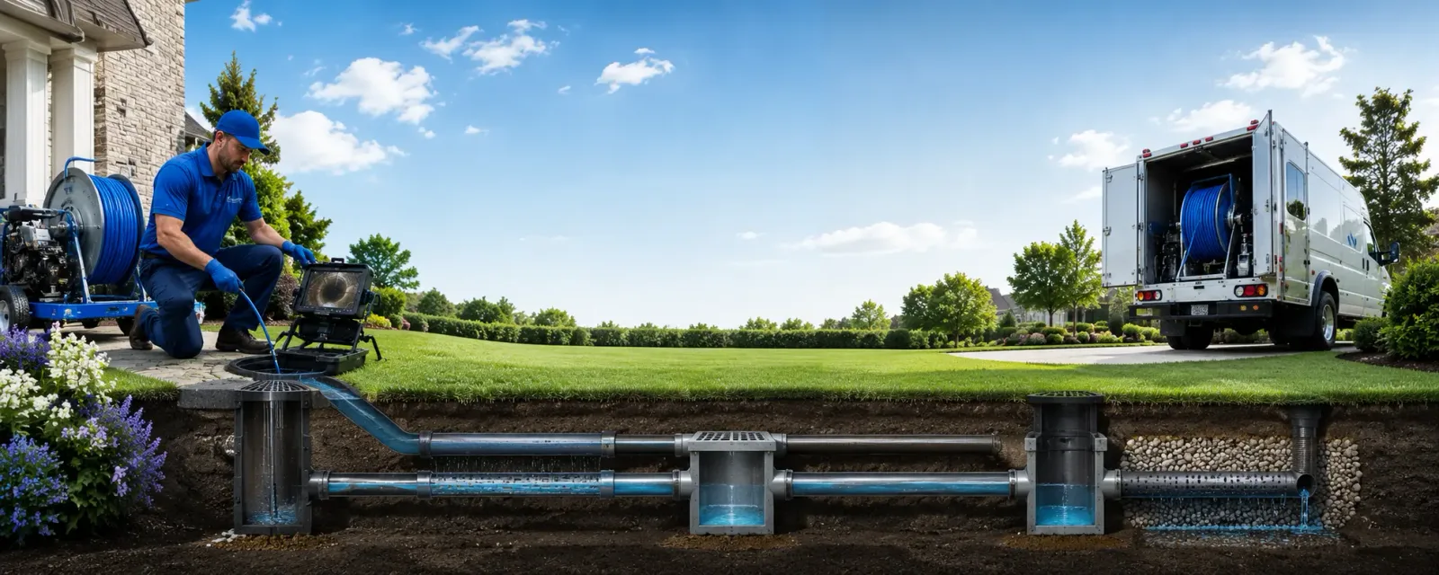 Outdoor drain cleaning information for Golden, MO